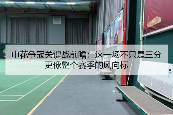 申花争冠关键战前瞻：这一场不只是三分更像整个赛季的风向标